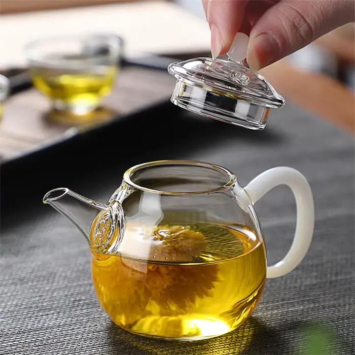 Petite théière en verre de 120ml avec filtre