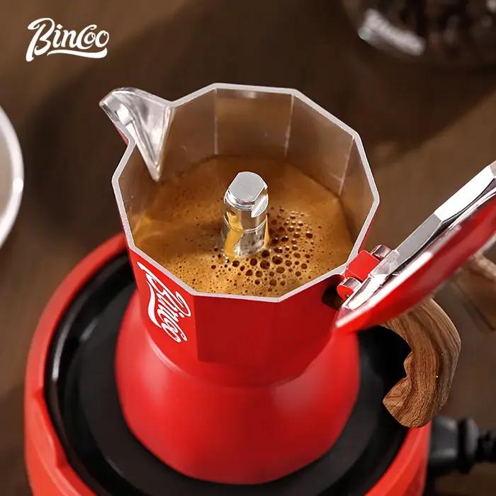 Pot Moka à Double Valve Bincoo Aluminium Expresso Kit de Brassage Accessoires Cuisine Italiennes Occasions Spéciales