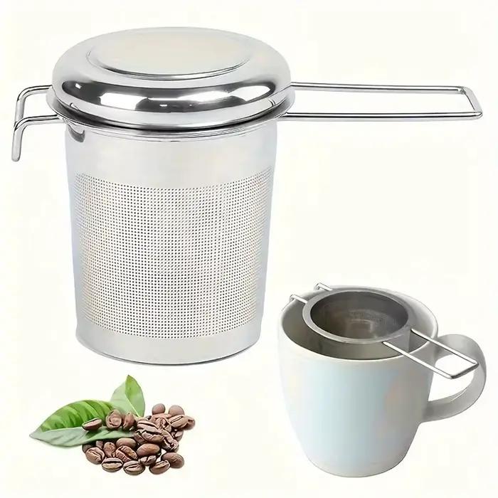 Filtre à thé en acier inoxydable de qualité supérieure avec poignée pliante pour infusion parfaite thé en vrac occasions spéciales