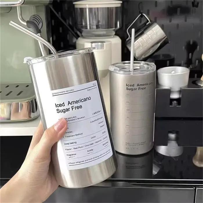 Tasse à café Portable en acier inoxydable de 600ml
