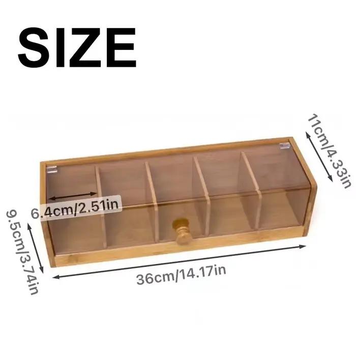 Organisateur de rangement pour sachets de thé à 5 compartiments