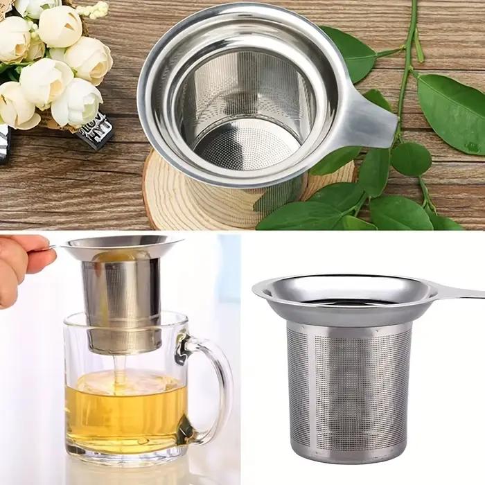 Passoire à thé en acier inoxydable gris clair pour infusion fluide et sans résidus usage quotidien et cérémonies de thé occasions spéciales