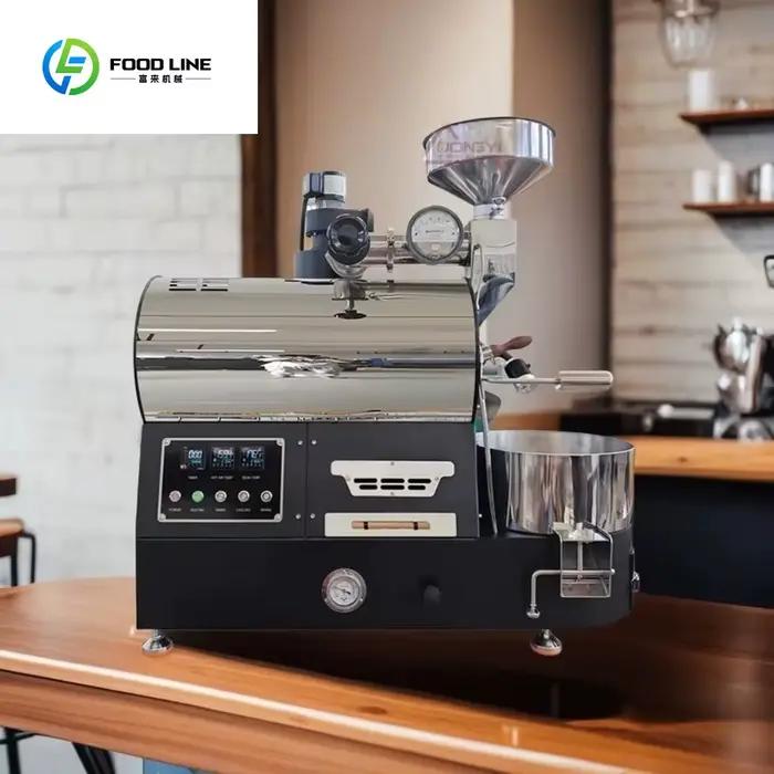 Torréfacteur à café commercial automatique à double tambour de 1KG-2KG-3KG