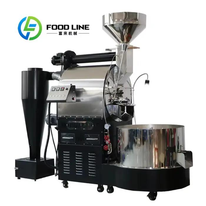Torréfactrice industrielle à tambour en acier inoxydable pour café artisanal usage commercial et hôtelier occasions spéciales