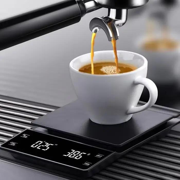 Balance Numérique Multifonction 3kg/0.1g avec Minuterie pour Amateurs de Café Occasions Spéciales