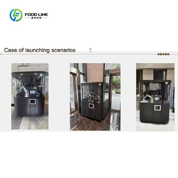 Machine à café commerciale entièrement automatique personnalisée avec unité robotique collaborative