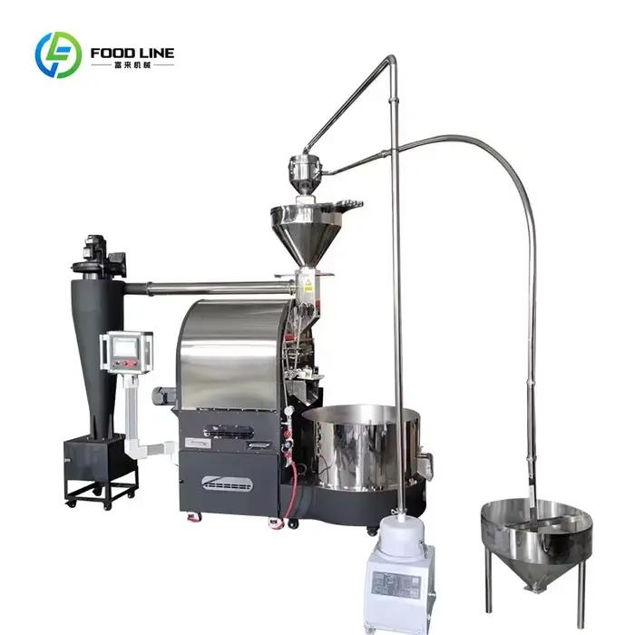 Torréfacteur à café automatique 30 kg 20 kg avec tambour en fonte