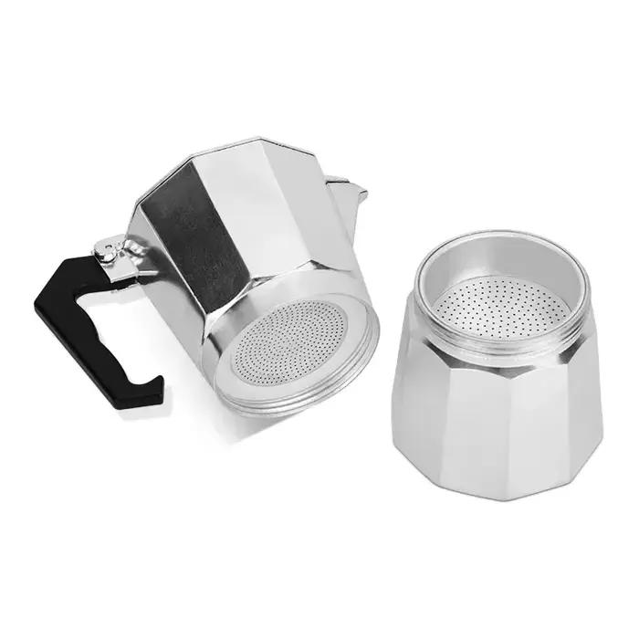 Moka Pot en Aluminium Italien Octogonale Machine à Expresso Taille 50ml 100ml 150ml 300ml 450ml 600ml Pour Amateurs de Café Occasions Familiales