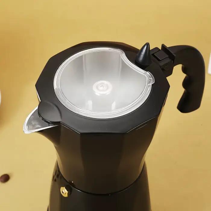 Cafetière électrique portable en aluminium de 300 ml/6 tasses
