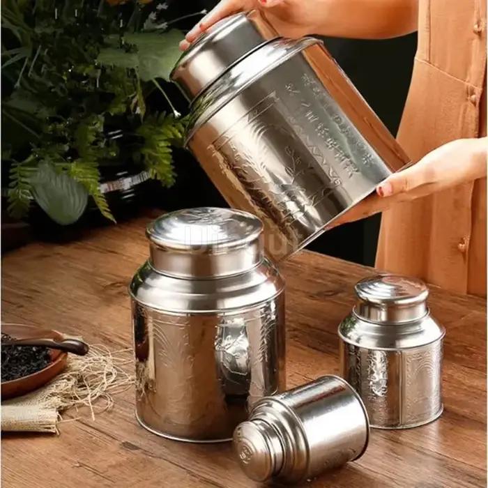 Boîte de rangement en fer pour théière en acier inoxydable