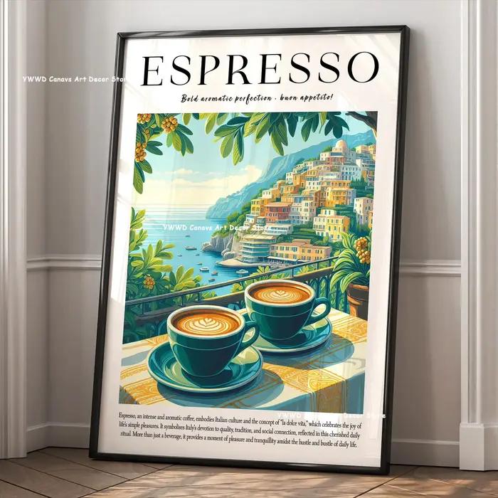 Buongiorno – toile imprimée expresso
