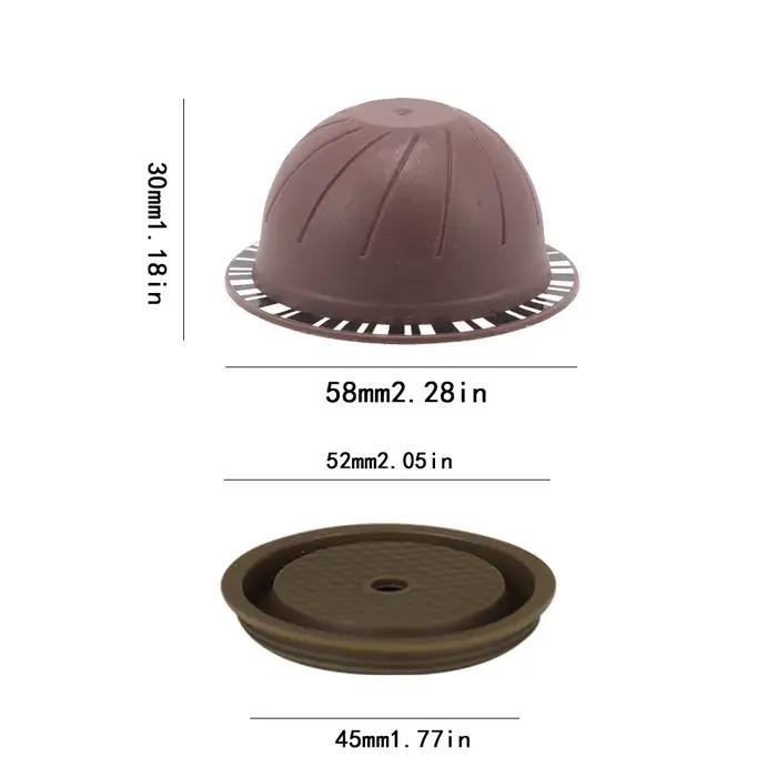 5 jeux de coques filtrantes pour capsules de café et bouchons d'étanchéité en silicone