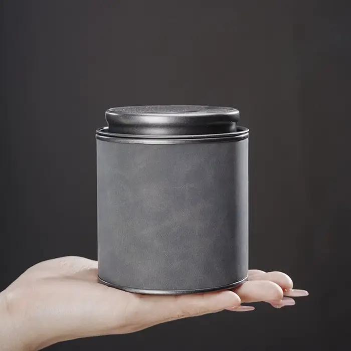 Pot à thé rond en céramique de haute qualité avec couvercle scellé pour le thé, le café et les épices à la maison et en voyage