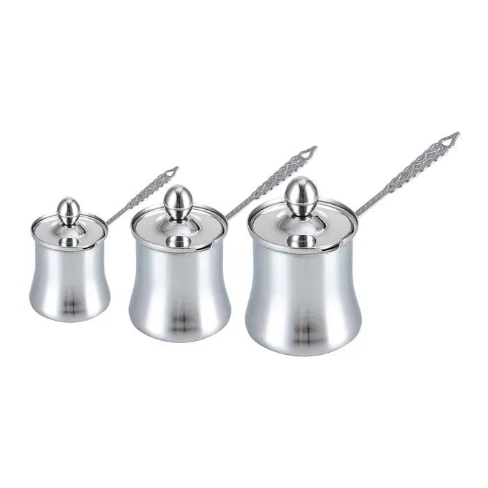 Cafetiere turque polyvalente long manche acier inoxydable pour cafe the chocolat et sauces occasions speciales cuisson festive