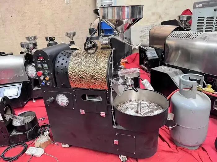 Tostador de café commercial à gaz personnalisé de 3 kg