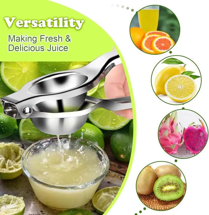 Presse-citron manuel en acier inoxydable pour cuisine et bar boissons fraiches agrumes jus vitaminés occasions spéciales