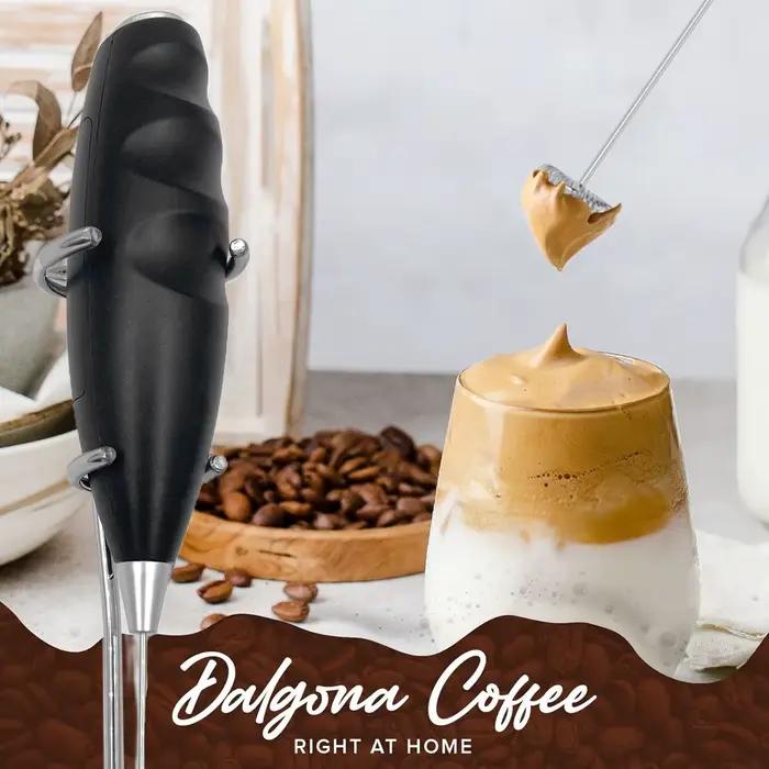 ONEKA mousseur à lait fabricant de mousse à main pour Latte Mini fouet café Cappuccino Frappe Matcha mélangeur de boissons au chocolat chaud