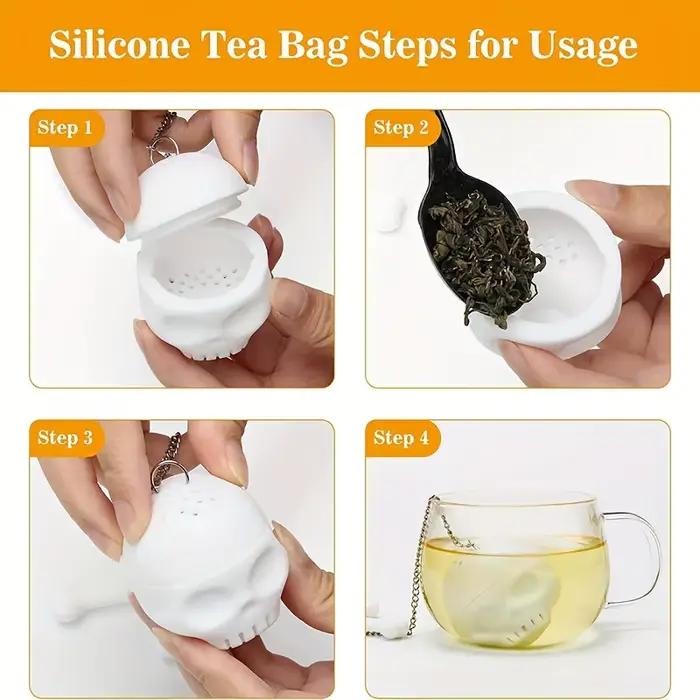 Passoire à thé en silicone de qualité supérieure – Parfaite pour le thé blanc