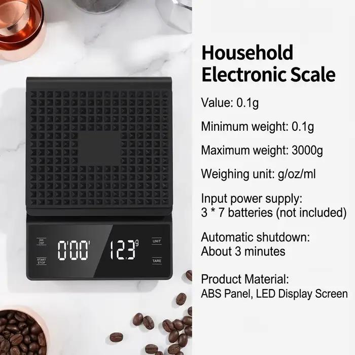 Balance à café 3kg/0.1g avec minuterie