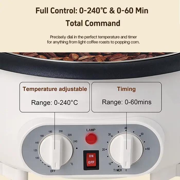 Torréfacteur électrique de grains de café avec contrôle de la température