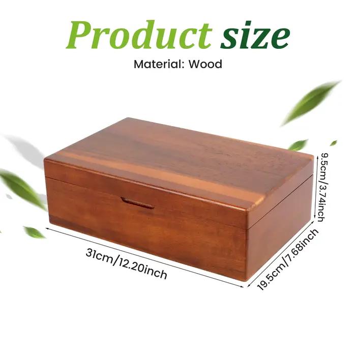 Boîte de rangement de sachets de thé en bois avec 4/8 compartiments