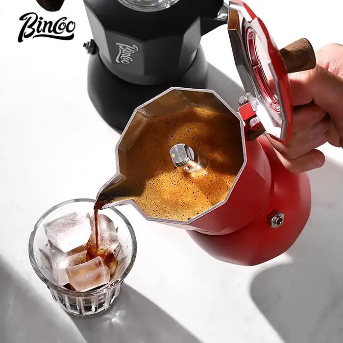 Pot Moka à Double Valve Bincoo Aluminium Expresso Kit de Brassage Accessoires Cuisine Italiennes Occasions Spéciales