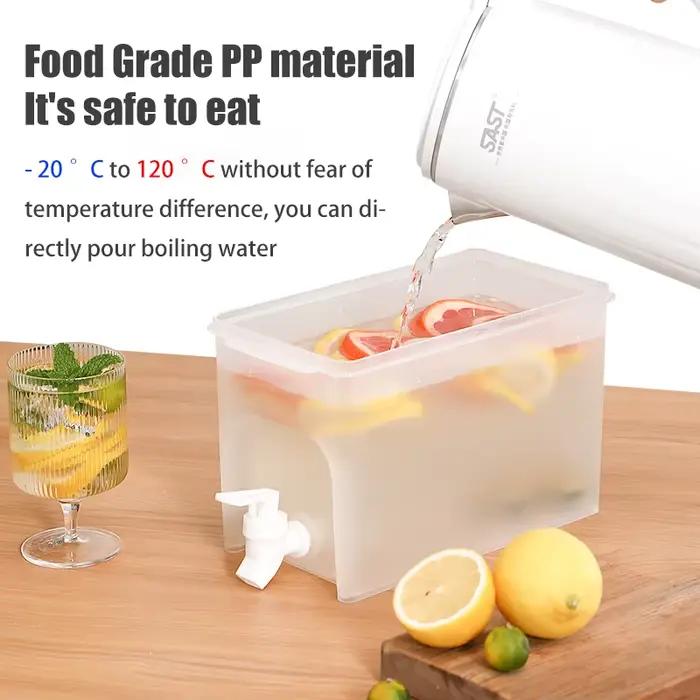 Bouilloire froide réfrigérateur 4 litres avec bouteille de limonade domestique pots et verres pour jus glacé thé aux fruits eau fraîche et boissons froides occasions spéciales