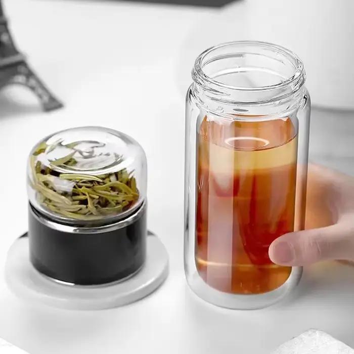 Bouteille infuseur à thé en verre à haute teneur en Borosilicate