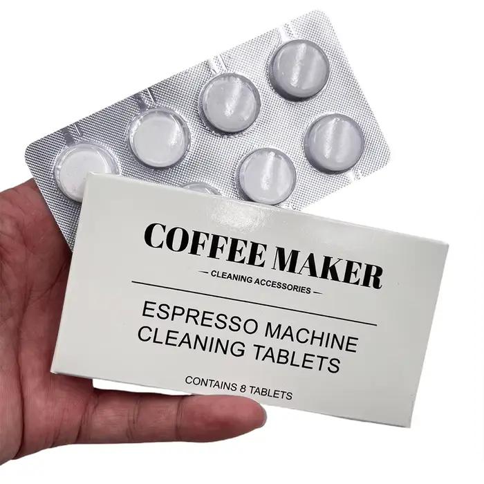Lot de 8 comprimés nettoyants et détartrants pour machine à café