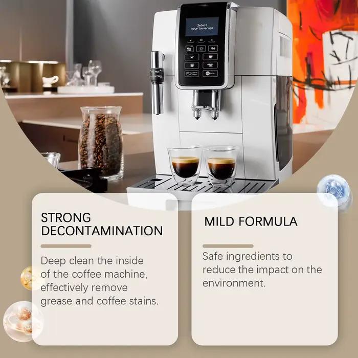Nettoyeur de Machine à Café Détartrant Élimination des Résidus de Graisse Construction Minérale Agent de Nettoyage Spécifique pour Machine à Café Parfums Apple Bois de Sandaul Menthe Violette Occasions Spéciales