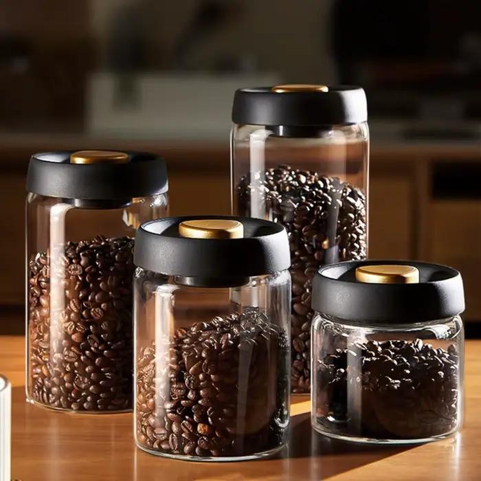 Bocaux de stockage des aliments en verre transparent