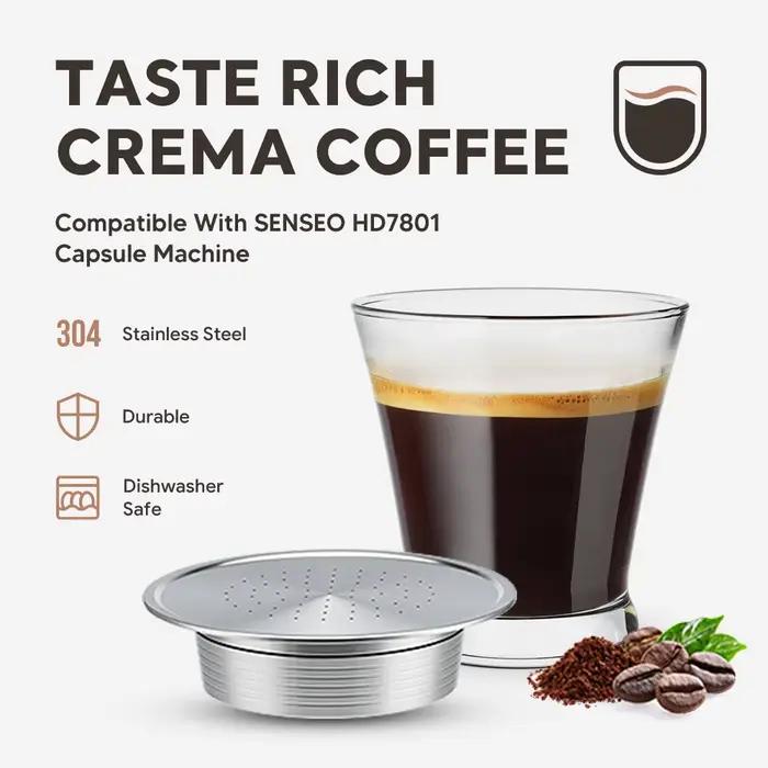 Dosettes réutilisables adaptées à la machine à café Senseo HD7801