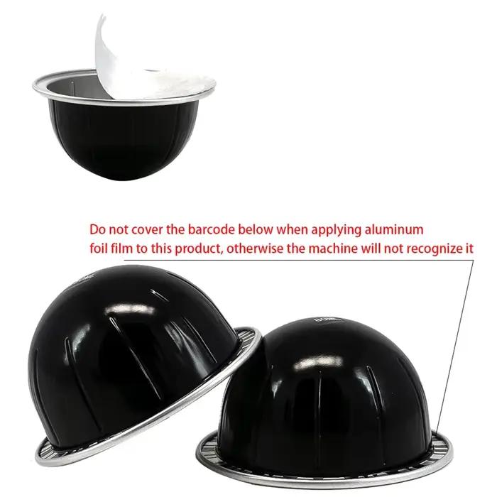 Capsules de café réutilisables en aluminium compatibles avec la machine Nespresso Vertuo - Coques de dosettes