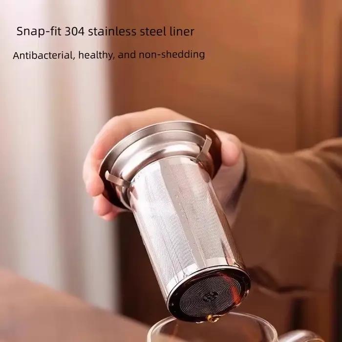 Bouilloire de brassage de thé Puer avec filtre amovible en acier inoxydable infuseur à thé en verre chaudière à eau fantaisie pour moments de détente et occasions spéciales