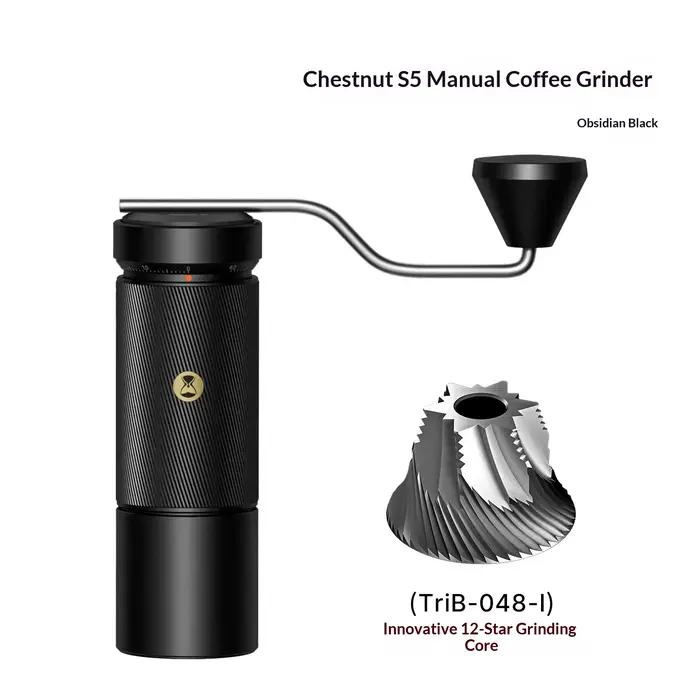 Moulin à café manuel Timemore Chestnut S5, moulin à grains à manivelle pour café filtre, expresso, o