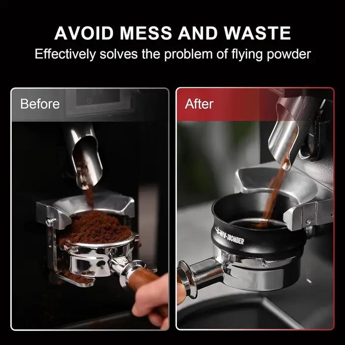 Entonnoir doseur d'expresso magnétique 51/54/58mm, anneau doseur de café, entonnoir pour porte-filtr