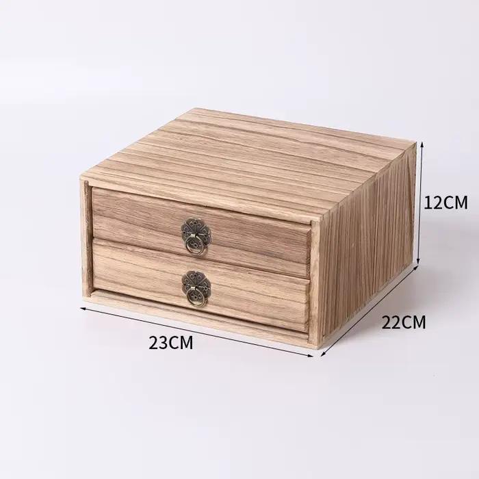 Boîte de rangement de thé pu-erh en bois massif, organisateur de tiroir chinois, boîte-cadeau d'emba