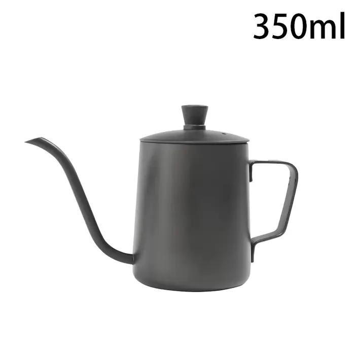Bouilloire à café goutte à goutte de 600ml, Pot à main noir, col de cygne, théière domestique en aci