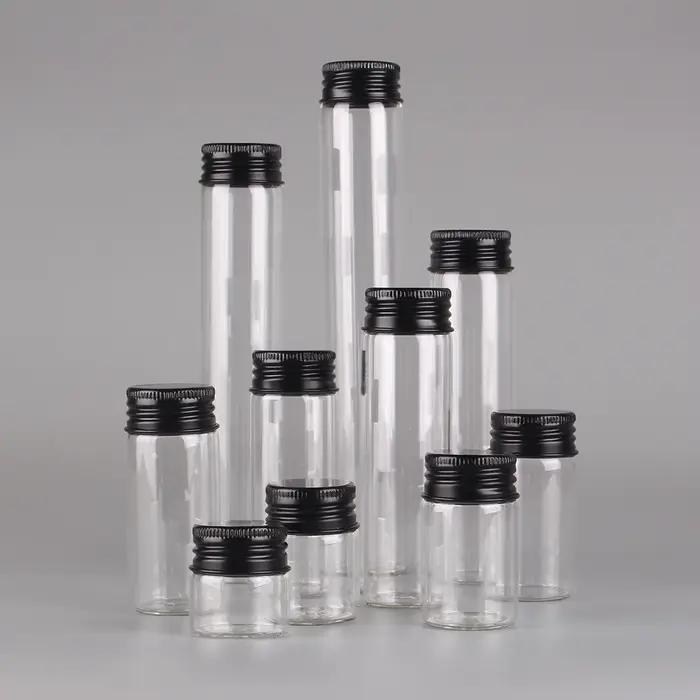 12 pièces/lot 10ml 15ml 20ml 25ml 30ml 40ml 50ml 60ml 80ml 100ml bouteilles en verre avec bouchons e