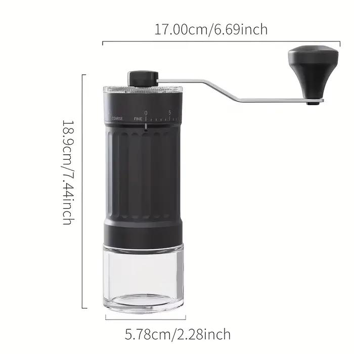 Moulin à café manuel, avec brosse, 40 réglages ajustables, capacité de 30 g, moulin conique adapté à