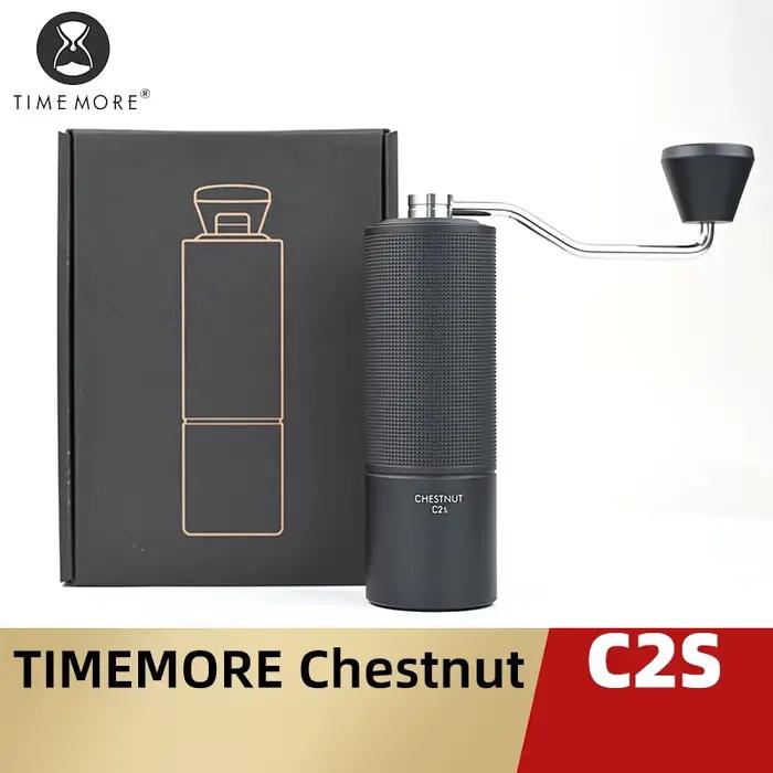TIMEMORE – moulin à café manuel châtain C2S, nouvelle mise à niveau, corps métallique intégré, Porta