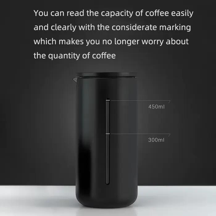TIMEMORE – presse à café à pression française, cafetière à thé, 450ml,15 onces, verre résistant à la