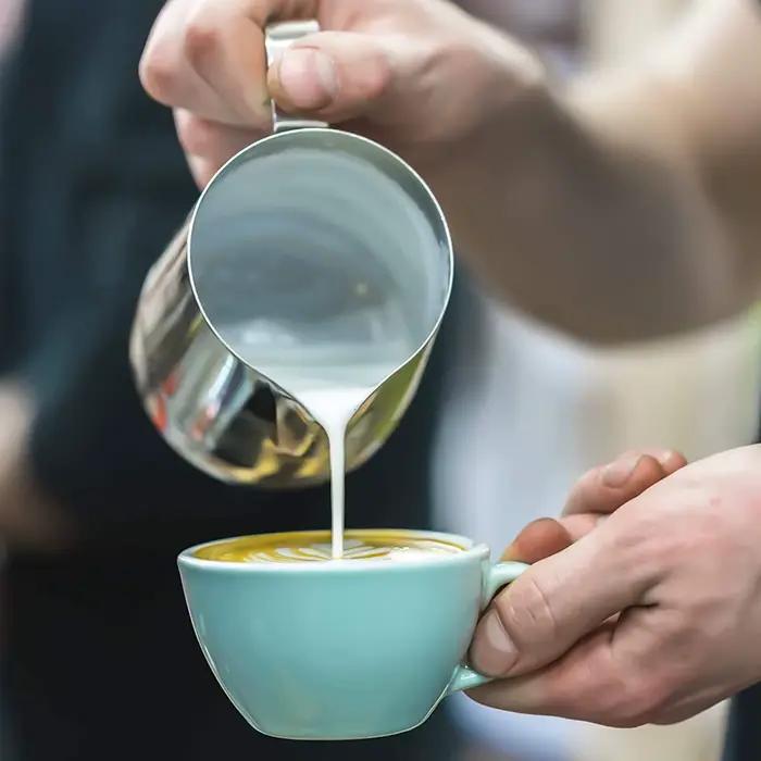 Pichet à mousse de lait en acier inoxydable, pichet à lait professionnel, expresso café Barista arti