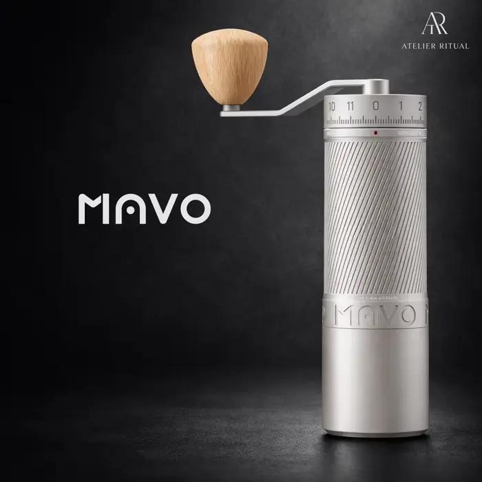 Moulin à café manuel Mavo Phantox Pro Premium, corps en métal, meule conique réglable, moulin à main