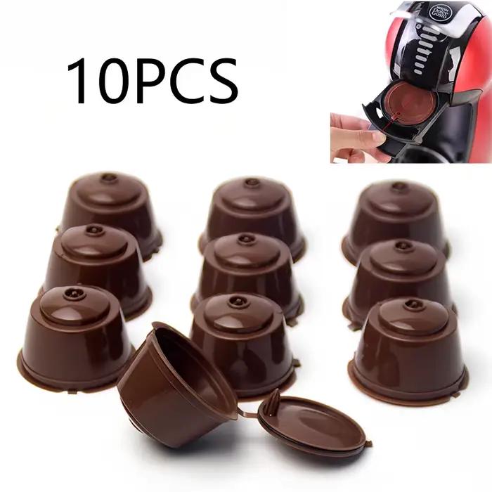 Capsules rechargeables pour café Nescafe DOLCE GUSTO, 10 pièces, filtre réutilisable avec cuillère,