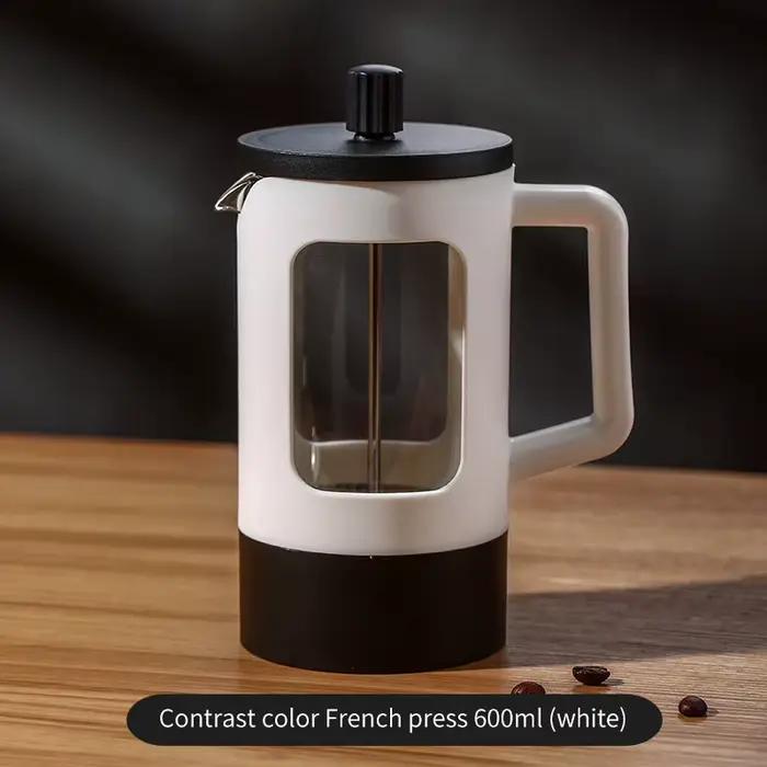 Bincoo 600ML café français presse Pot cafetière haute teneur en verre Borosilicate maison cafetière