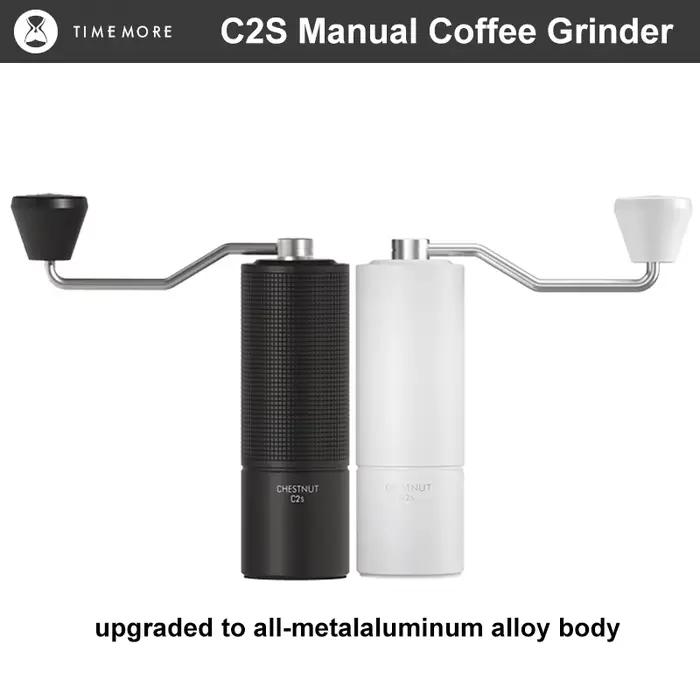 TIMEMORE – moulin à café manuel châtain C2S, nouvelle mise à niveau, corps métallique intégré, Porta