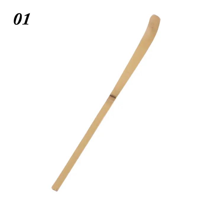 Spatule en bois de bambou noir fait à la main, outil de cuisine, gadget à épices, bâtonnets de thé,