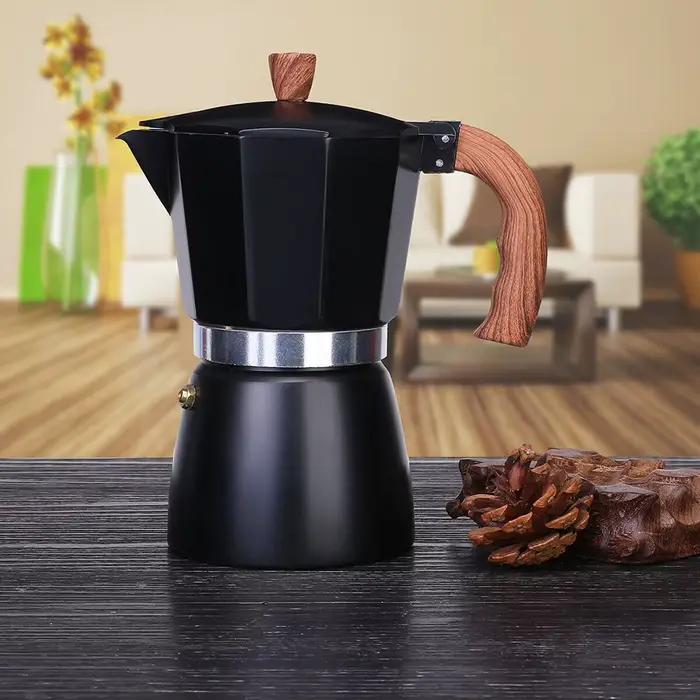 Machine à Expresso Vintage avec Poignée en Bois