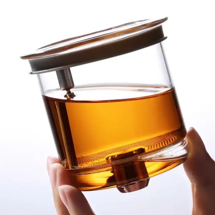 Bonston - Théière élégante en verre à isolation thermique avec bulles de séparation